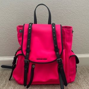 Michael Kors Neon Pink Leila Backpack